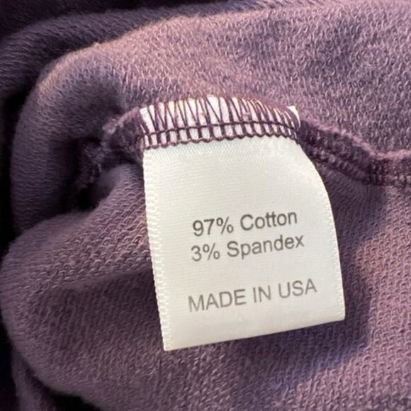 Breakfast In Tokyo Sweatshirt Top Purple Cotton Blend Jersey Pullover M Pockets! - Picture 8 of 10